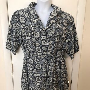 August Silk Floral Shirt Dress PLUS SIZE